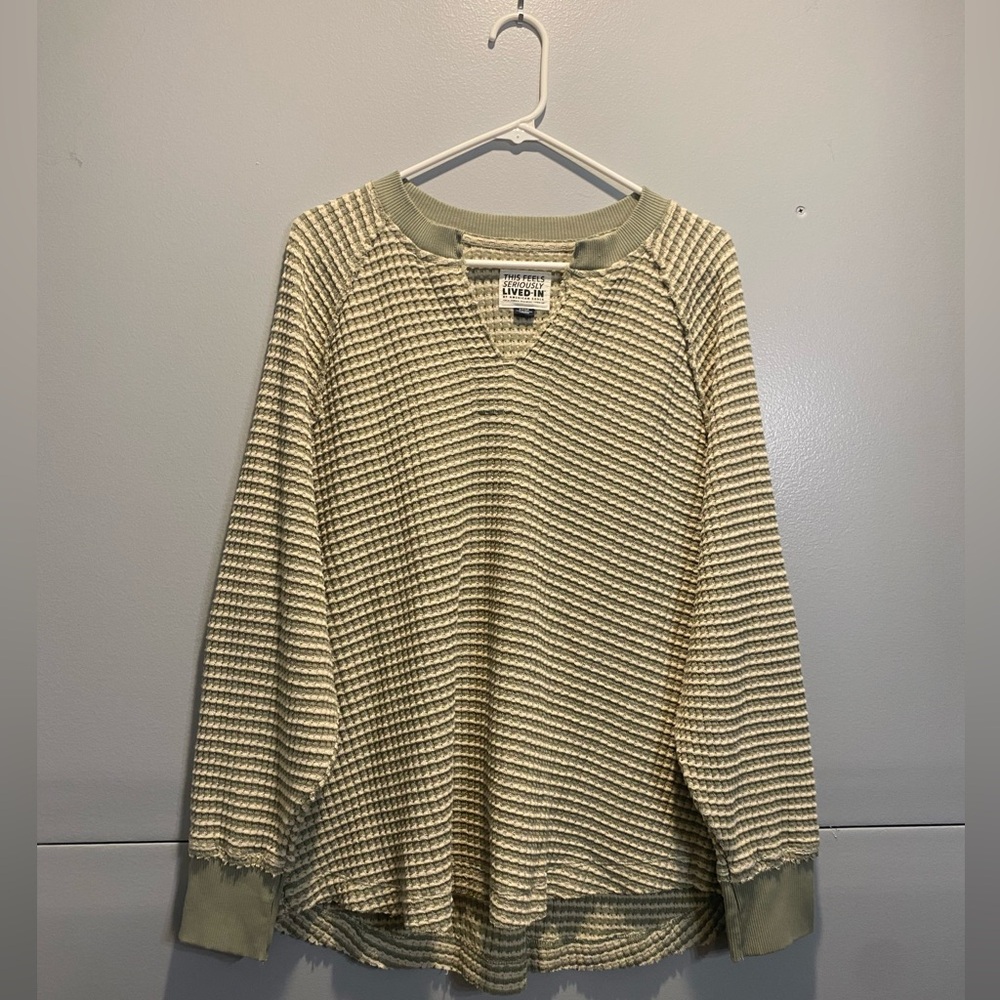American Eagle Outfitters Olive Textured Women's Sweater
